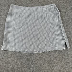 Vintage Y2K Charlotte Russe Plaid Mini Skirt Grey Size Small Light Academia
